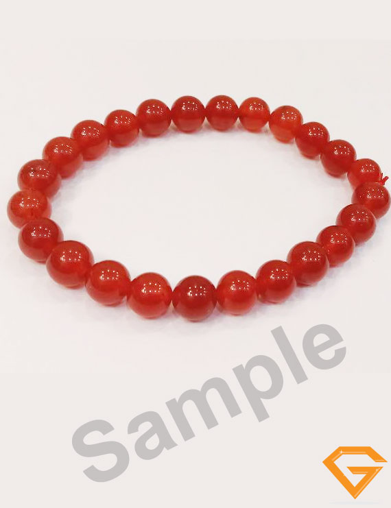 Natural lal hakik Stone Bracelet 8 mm